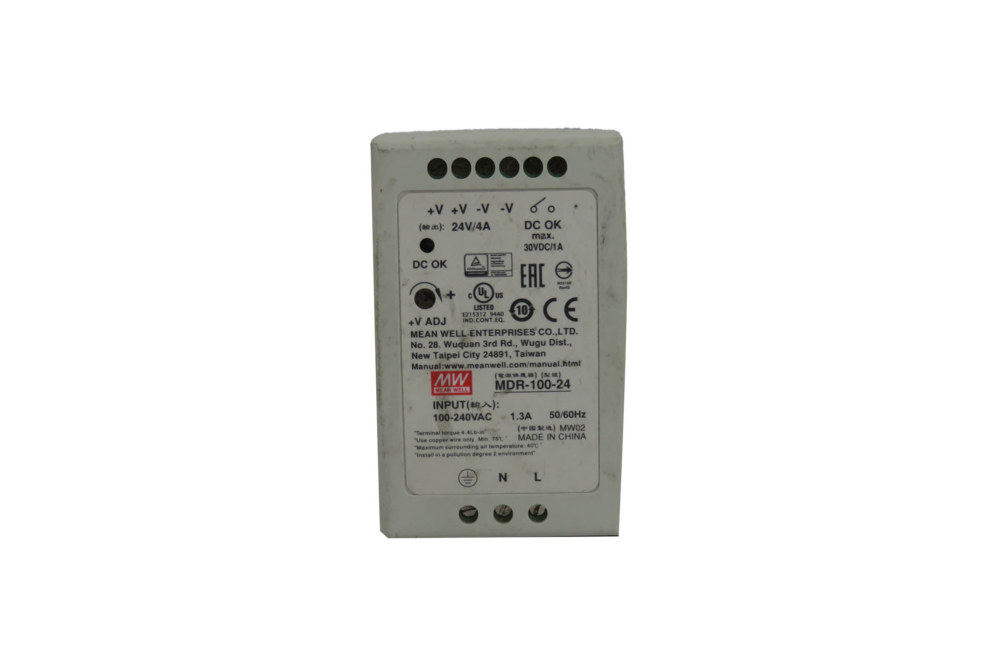 MDR-100-24 | Mean Well | Power Supply | 24VDC | 4.2A | 100.8W - Ribhu ...