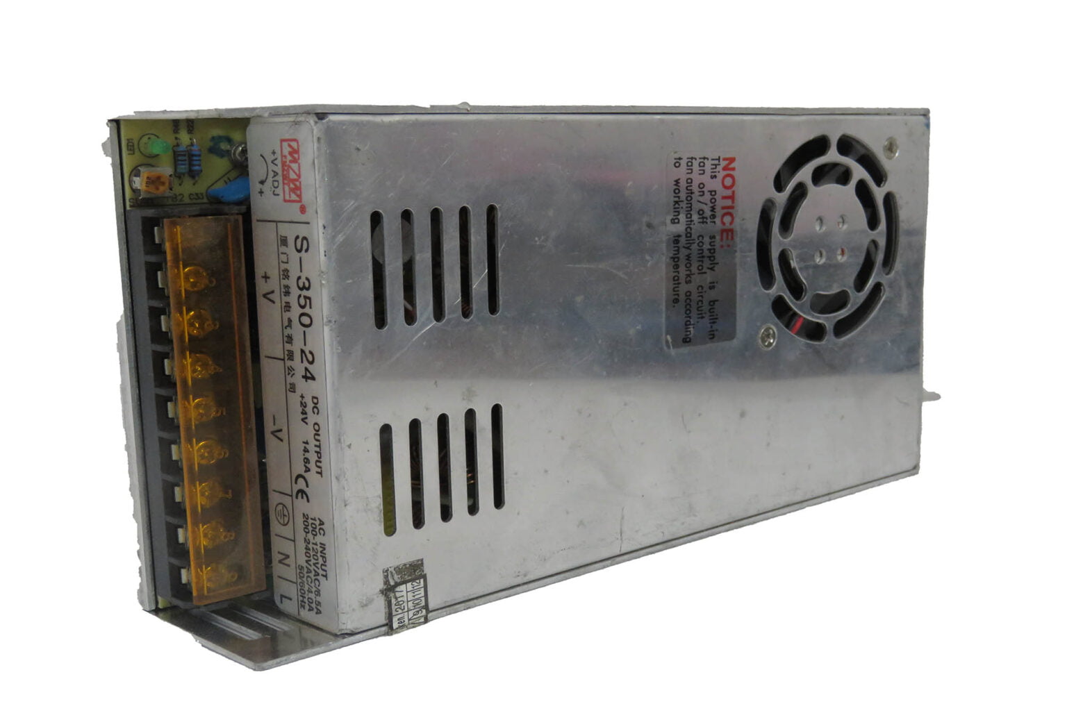 S-350-24 | Mean Well | Power Supply | 24 VDC | 14.6A | 350W - Ribhu ...