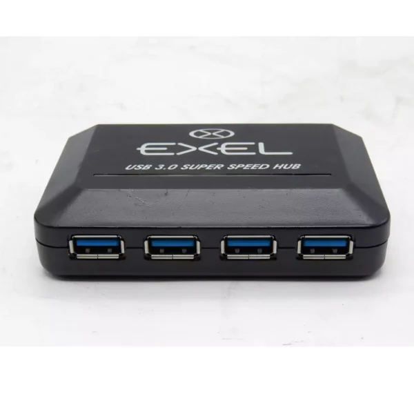 Exel 4 Port SuperSpeed USB 3.0 Hub with 5V 4A Power Adapter 3