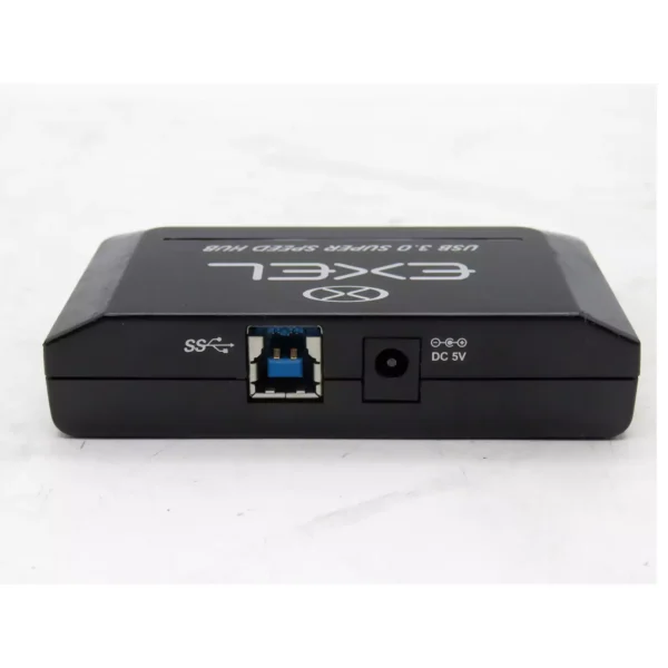 Exel 4 Port SuperSpeed USB 3.0 Hub with 5V 4A Power Adapter 4